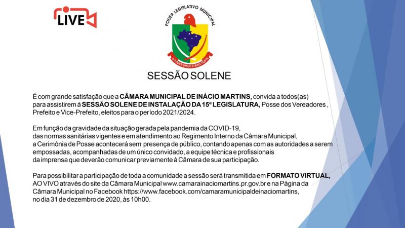 SESSÃO SOLENE DE POSSE